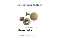 China Fashionable Round Brass Buttons , Strong Rigidity Custom Snap Buttons supplier