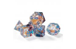 China Khaki liquid flow sand Resin multi -noodle tablet game dice set  dnd dice supplier