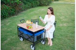 China Outdoor Camping Cart 8 Inch Wheels Folding Wagon Stroller Collapsible Service Cart supplier