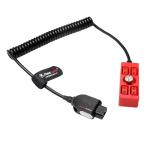 Alvin's Cables Smart D-tap Power Splitter Cable, Dtap Male to 4 Port DTap Female Splitter Hub Coiled Power Cable for ARRI RED Teradek SmallHD SmallRig V-Mount|Gold-Mount Battery 40cm/15.7in Red for sale