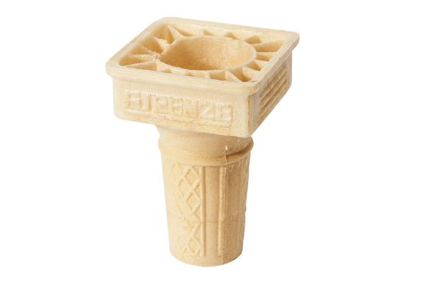 Square Shape Ice Cream Waffle Cone With Egg Materials , QS Certification