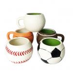 Coffee Mug: Football, Basketball, Baseball  Golf Ball Custom Ball Shape Ceramic Drinkware coffee Mug for sale