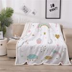 Cartoon Digital Printing Sherpa Fleece Blankets Soft Breathable for sale