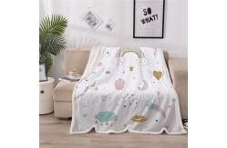 China Cartoon Digital Printing Sherpa Fleece Blankets Soft Breathable supplier