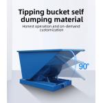 Storage Bucket Self Dumping Steel Hopper W / Manual Release 2000 LB