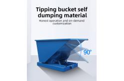 China Storage Bucket Self Dumping Steel Hopper W / Manual Release 2000 LB supplier