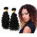 1B Color Deep Wave Virgin Peruvian Hair Extensions / virgin peruvian natural wave hair for sale