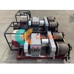 9KW Diesel Or Gasoline Powered 5t Dual Bull Wheel Cable Pulling Winch for sale