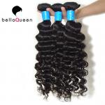 Unprocessed Natural black double drawn Human hair extensions , No tangle No Sheddding