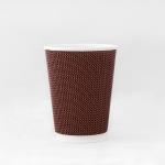 Milk Beverage Ripple Wall Cups 16oz 540ml Corrugated Coffee Cups for sale