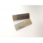 Durable Metal Label Plates , Stainless Steel Bag Or Clothing Name Plate Brand Tag for sale