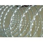 Galvanized Security Fencing Razor Barbed Wire With Clips Cross for sale