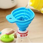 FDA Pantone Color Long Neck Food Grade Silicone Folding Funnel for sale