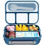 1300ml Plastic Bento Lunch Box Blue Food Grade Kids Bento Box for sale