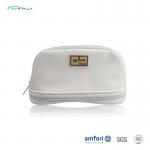 Custom Zipper Canvas Makeup Pouch Round Canvas Cosmetic Bag For Women