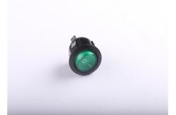 China Green LED Light Small Rocker Switch With 10000 Cycles Electrical Life supplier
