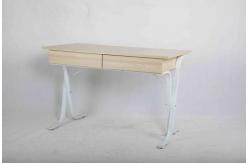 China White Oak Study Home Office Computer Desk With Drawer Adjustable Base supplier