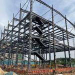 Prefabricated Modular Building , Industrial Iron Steel Building Construction for sale