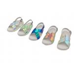 Printed Injection Open Toe Mirror Flat Summer Sandal for sale