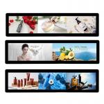 Ultra Wide Stretched Bar LCD Display Supermarket Shelf Edge HD Advertising Player for sale
