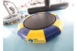 China 3m Kids Inflatable Water Games Floating Trampoline With Ladder supplier