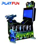Adult 2 players arcade coin operated vibration Aliens gun shooting simulator game machine for sale