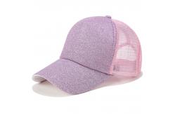 China Elegant Design Custom Glitter Trucker Hat , Beautiful Womens Trucker Cap supplier