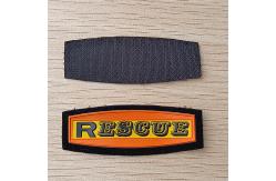 China Embossed 3D Logo Screen Printed Soft Plating Golden TPU Badges for Cloth supplier