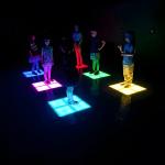 Jumping LED Dance Floor Tile Jumping Grid Interactive Game For Amusement Park for sale