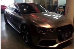 China Battle Ash Gray metallic thin Gloss Car Vinyl Wrap moisture proof supplier