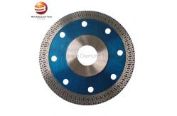 China 125mm Hot Pressed Sintered Continuous Turbo Diamond Cutting Disks With Flange supplier