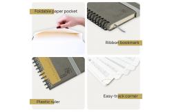 China Poprun Vertical Layout Mini Weekly Planner Monochrome Inner Pages supplier
