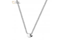 China Hip Hop Titanium Steel Clavicle Cuban Chain Necklace Square Block Pendant Chokers supplier