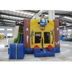 Classic inflatable pirate themed combo for sale PVC standard size inflatable pirate bouncy with slide for kids under 15 for sale