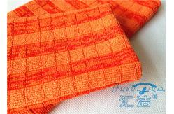 China Orange Microfiber Cleaning Cloths 80% Polyester Lint Free , Anti Static Cleaning Cloth supplier