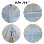 OEM Accepted Microporous CE En14126 Working Suit Protective Coverall With Blue Strip for sale