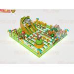 Green Style Inflatable Fun Park With Ocstacles Slides For Kids for sale