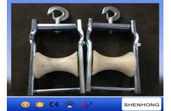 China Nylon Cable Pulling Pulley Aerial Cable Stringing Roller With Hook 5kN Rated Load supplier