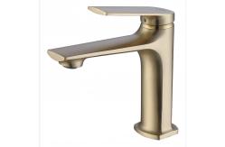 China Brass Modern Single Hole Single Handle Basin Mixer In Chrome Matte Black Gold supplier