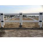 Stable White Black Color PVC Rail Fencing Ranch Paddock Horse Fencing for sale