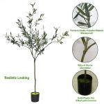 195cm Artificial Olive Tree Light Decoration Restarant Bonsai Evergreen Fabric Leaves for sale