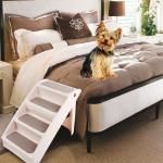 Four Section Foldable Plastic 43x14x80cm Dog Ramp High Bed Non Slip for sale