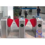 Pedestrian RS485 Security Flap Barrier Turnstile , 304# Stainless Steel Gate Barrier System for sale