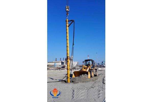 High Efficiency Vibroflot Drive Pile Machine For Big Space Sand Piling