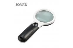 China Jewelry Loupe 45X Handheld Reading Magnifier 3 LED Light Reading Magnifying supplier
