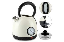 China ROHS Stainless Steel Electric Kettle 1.8L Retro Thermometer Kettle supplier