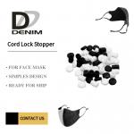 Black Plastic Cord Stopper For Masks Adjusted Size European Standard Eco-Friendly for sale