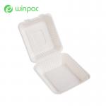 Sugarcane Bagasse Eco Friendly Disposable Food Containers For Takeaway 8 Inch for sale