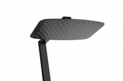 China Wall Mounted Nickel Black Rain Stainless Steel Shower Set Brass Painting supplier