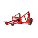 Red Color Cable Drum Trailer For Transporting Cable Reels With Air Brake System for sale